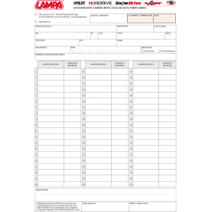 Blocco ordini/commissione - Carta