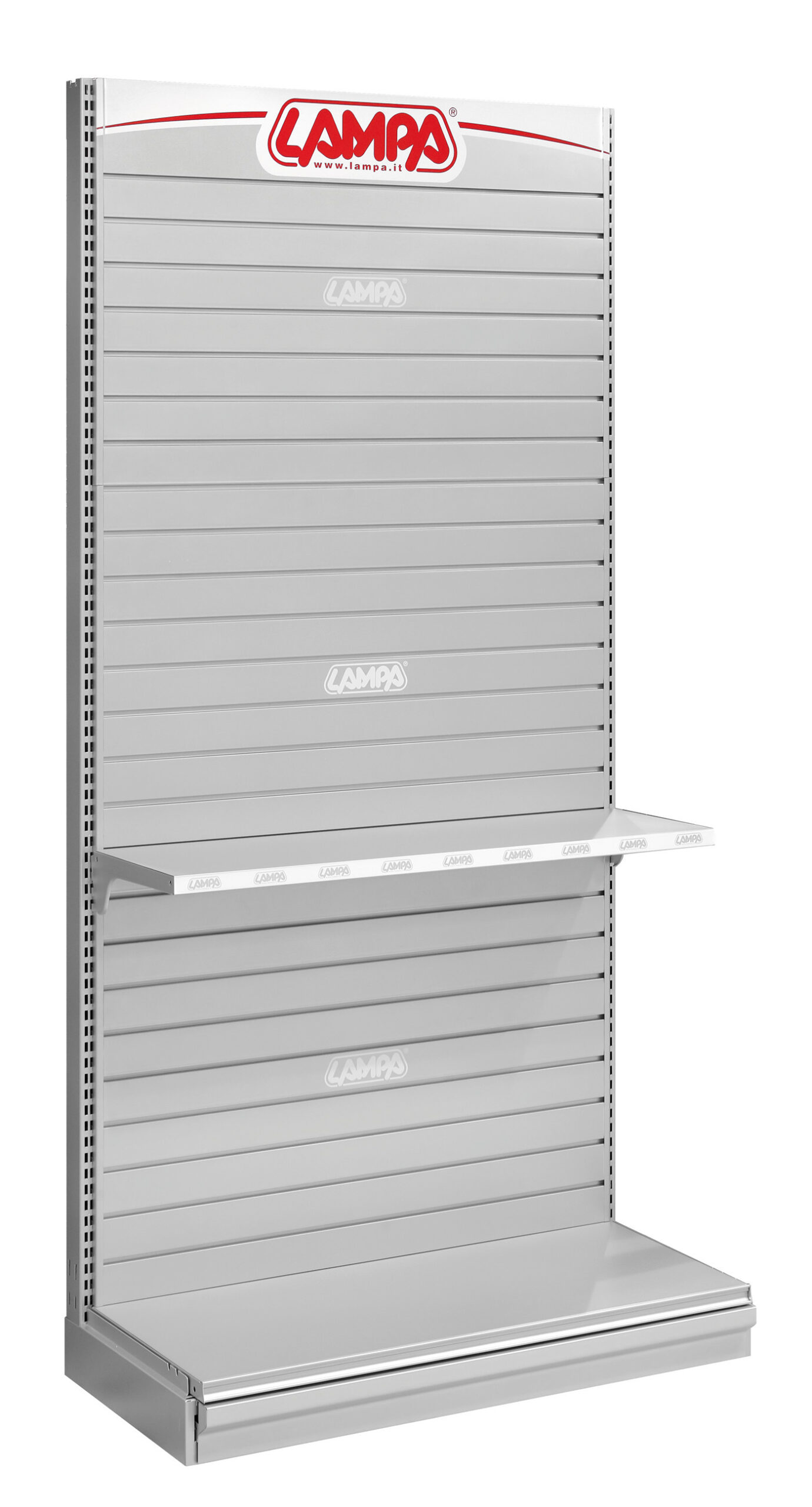 Scaffale modulare D3, kit pannelli a doghe e accessori - 210 cm