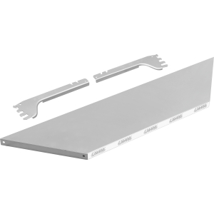 Ripiano argento per scaffali angolari a doghe argento - 97x23 cm