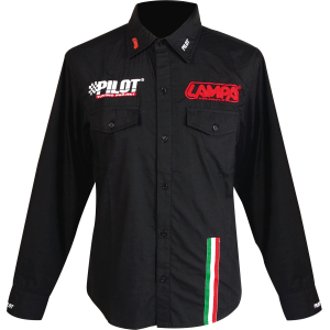 Camicia manica lunga, nero - S