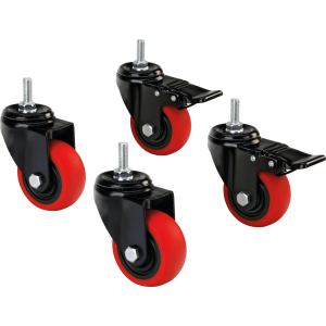 Set 4 ruote per display carrellabili