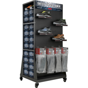 Scaffale/Display bifacciale con prelievo laterale