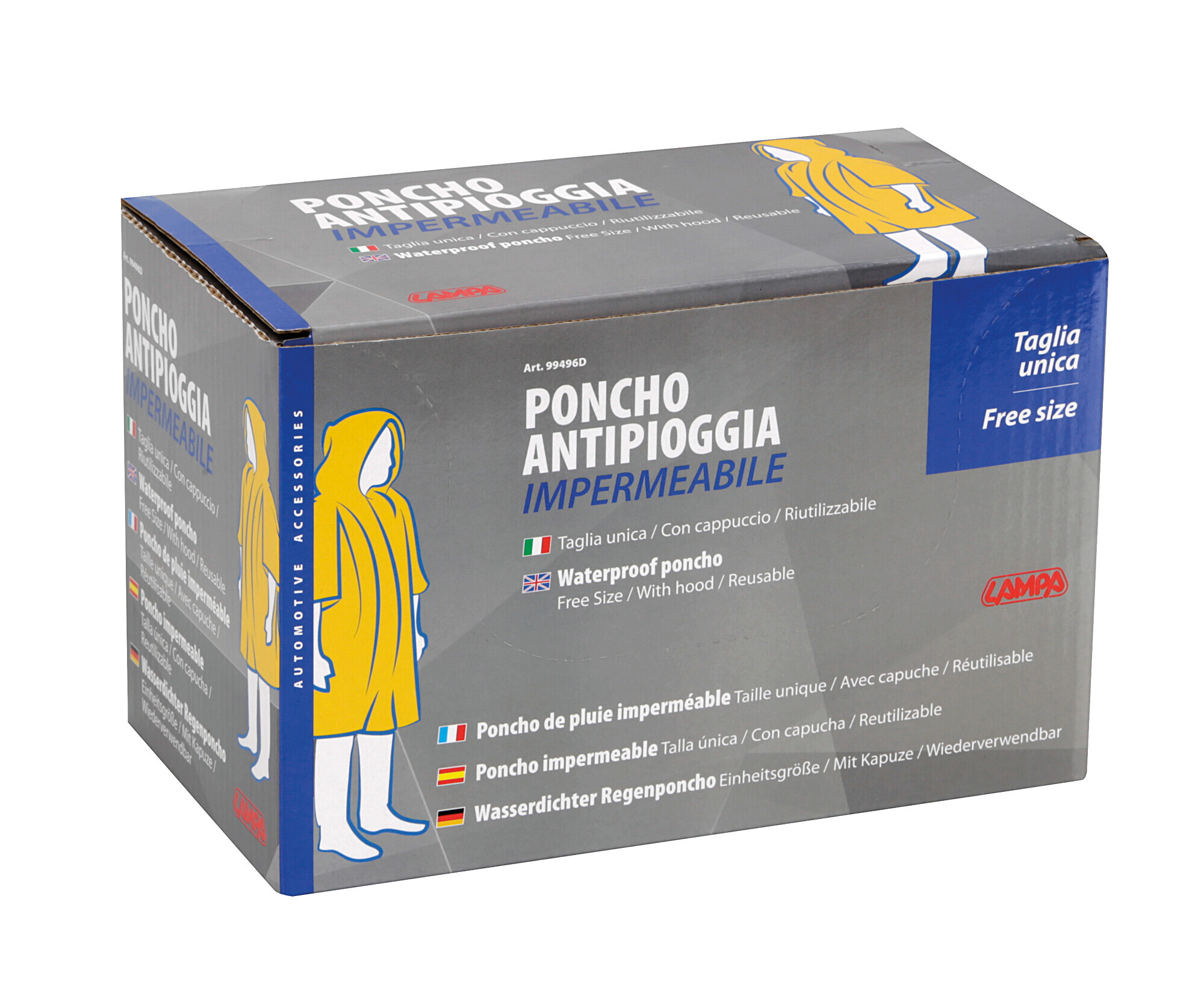 Poncho impermeabile anti pioggia, display 24 pz - immagine 3