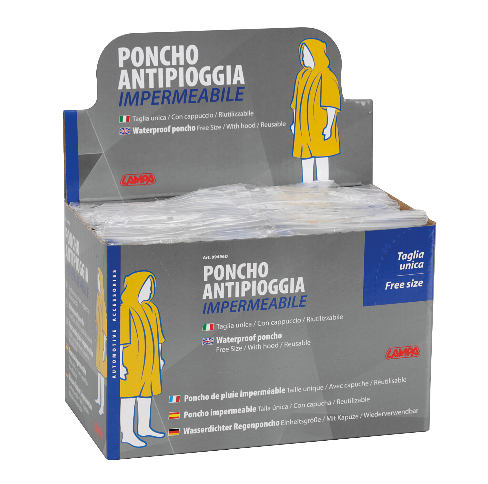 Poncho impermeabile anti pioggia, display 24 pz - immagine 4