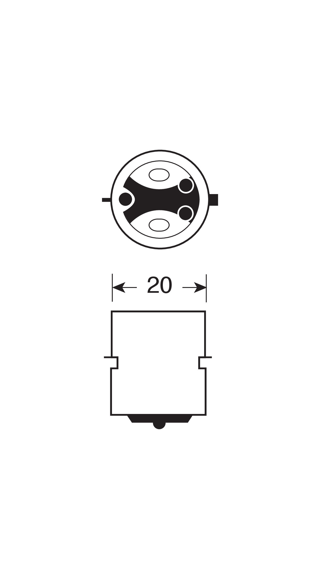 12V Original Line - S2 - 35/35W - BA20d - 1 pz - Scatola - immagine 2