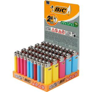 Accendini Bic Classic Mini J25. Display da 50 pezzi colori assortiti