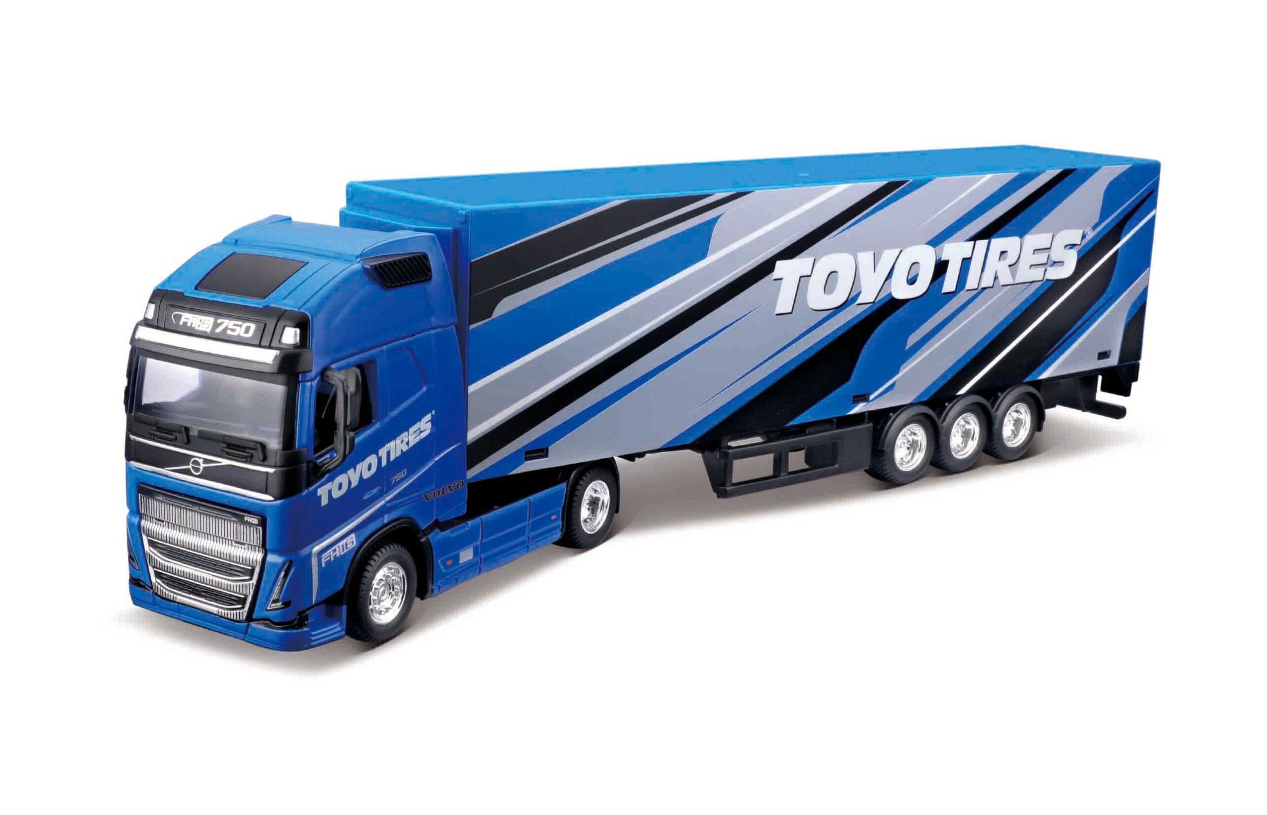 Collezione 6 camion con semirimorchio, Burago, scala 1:43