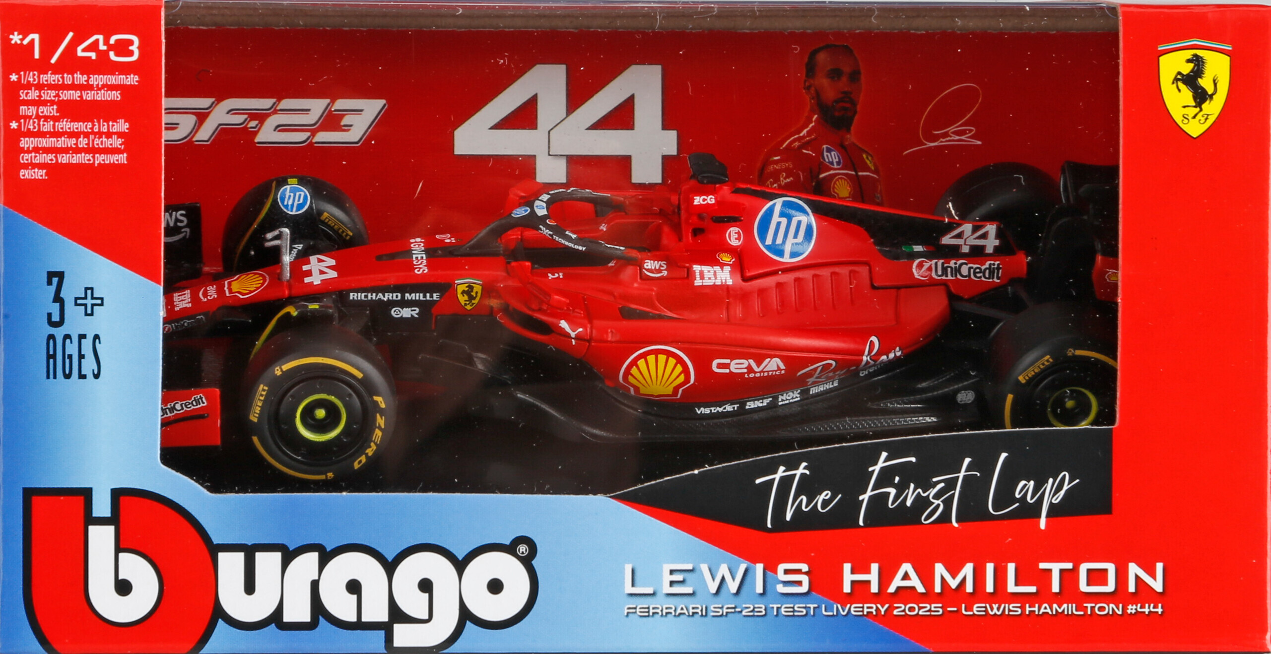 Auto F1, Ferrari Hamilton test Fiorano, Burago, scala 1:43 - immagine 3