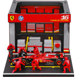Pit Stop Ferrari SF-24 Leclerc, Burago, scala 1:43
