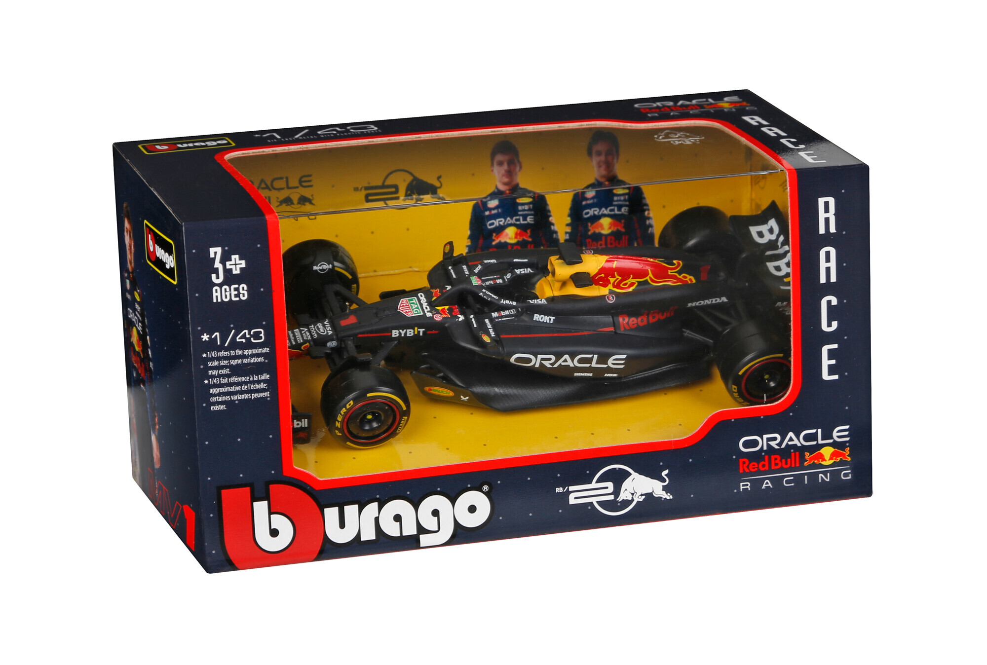 Auto F1, Red Bull Racing RB19 Verstappen, Burago, scala 1:43, scatola vetrina - immagine 2
