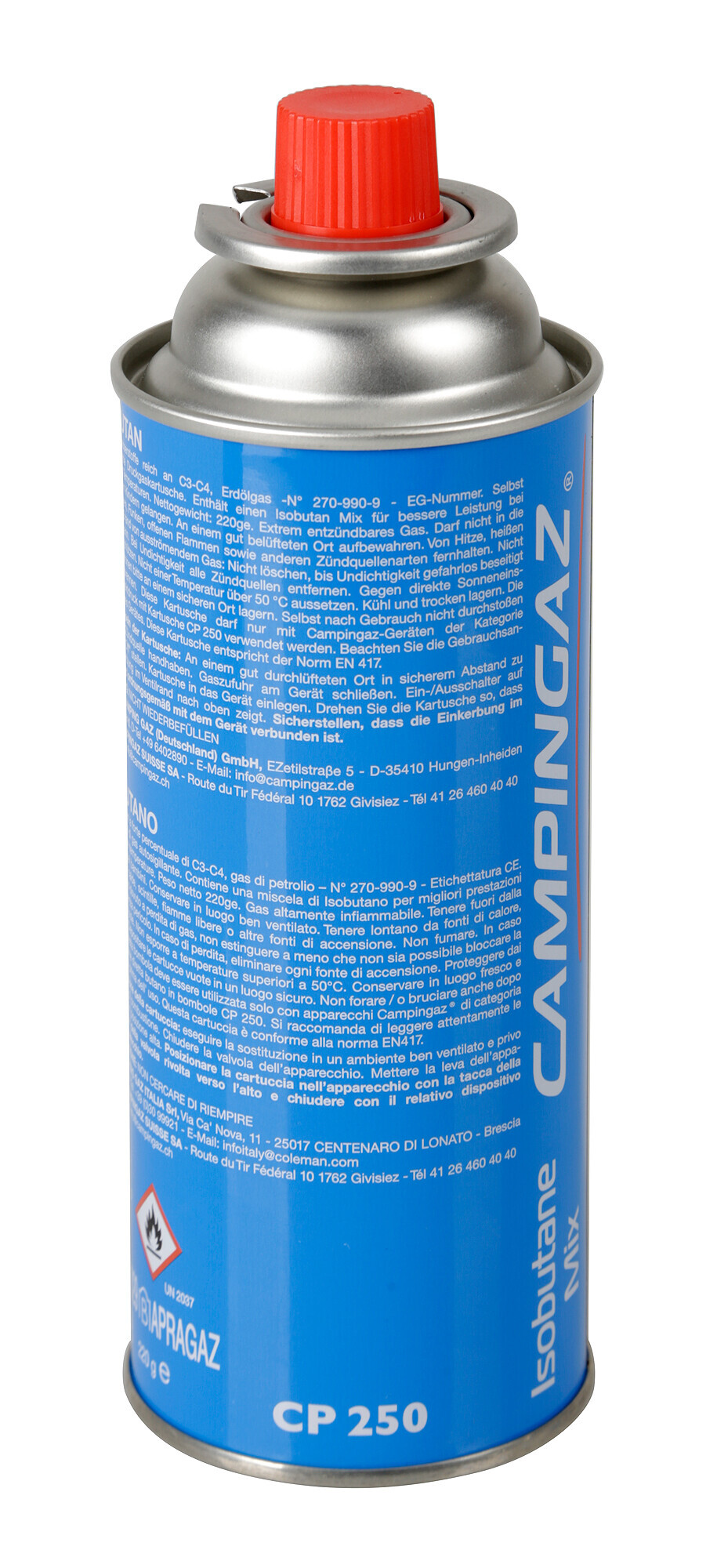 Cartuccia gas butano a valvola - 220 g