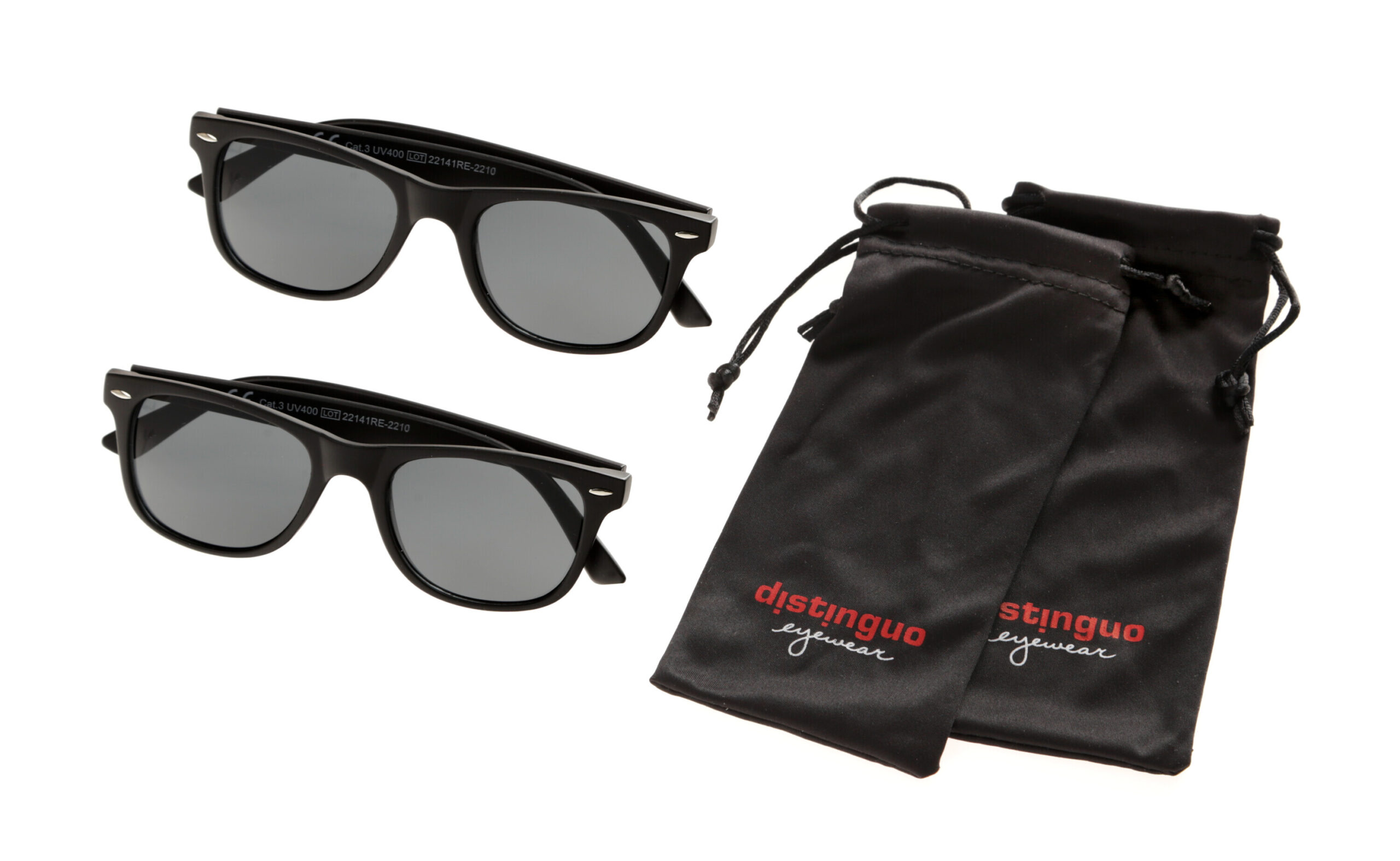 504, occhiali da sole, set 2 pz - Matt Black - immagine 2