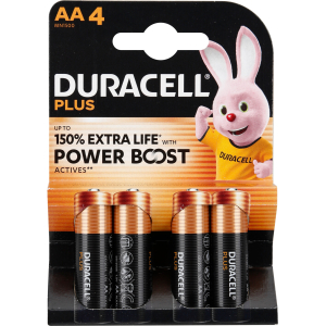 Duracell Plus Power Boost, Stilo "AA", 4 pz