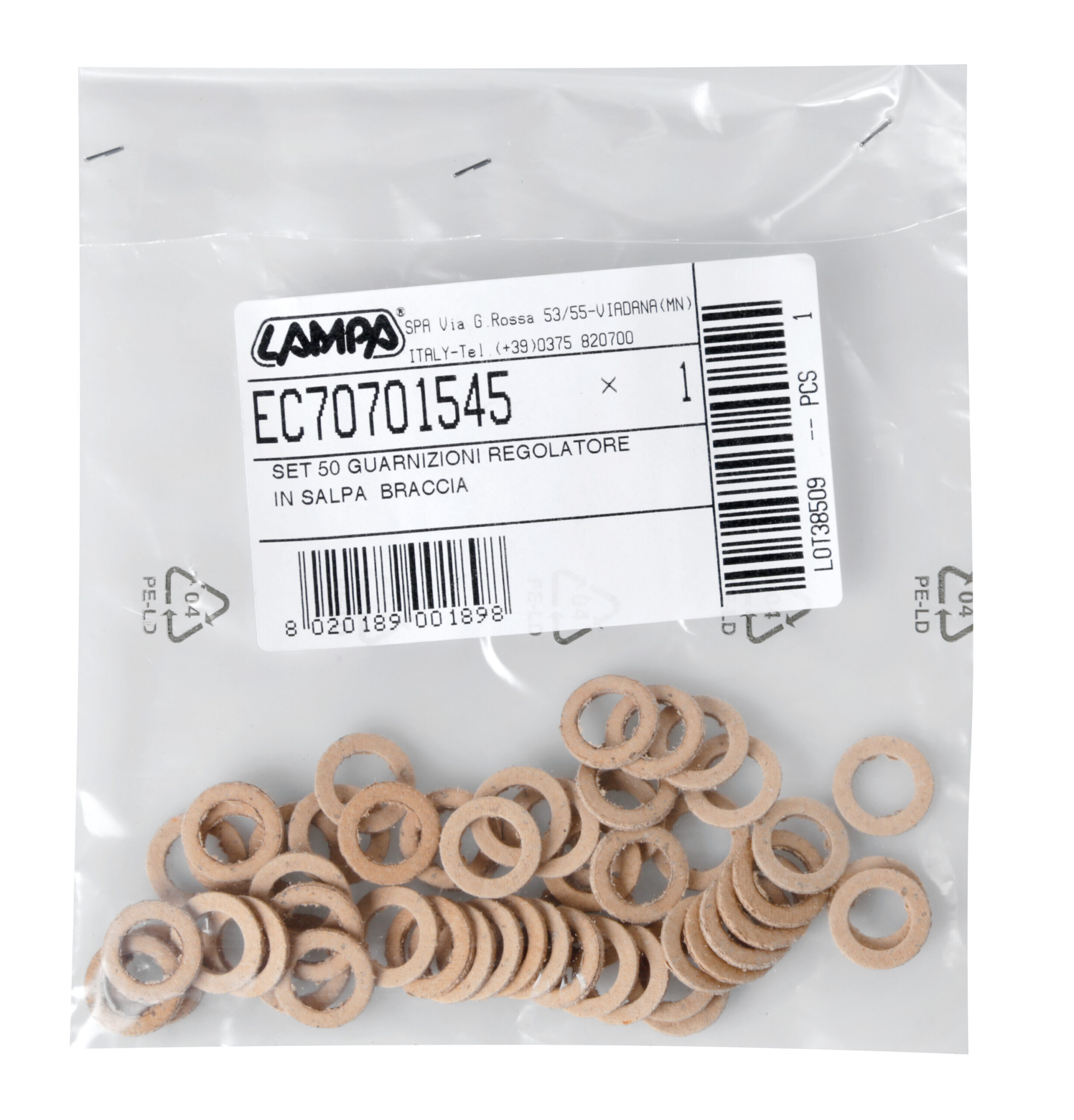 Set 50 pezzi guarnizione in salpa, Ø 10.5x17x2 mm - immagine 3