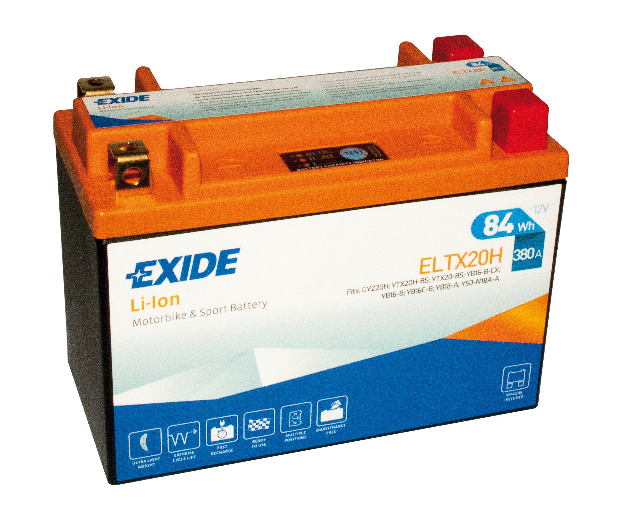 Batteria 12V - Exide Bike Li-Ion LiFePo4 - 84 Wh - 380 A