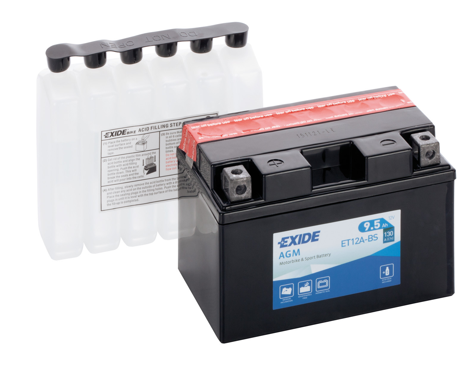 Batteria 12V - Exide Bike AGM - 10 Ah - 130 A