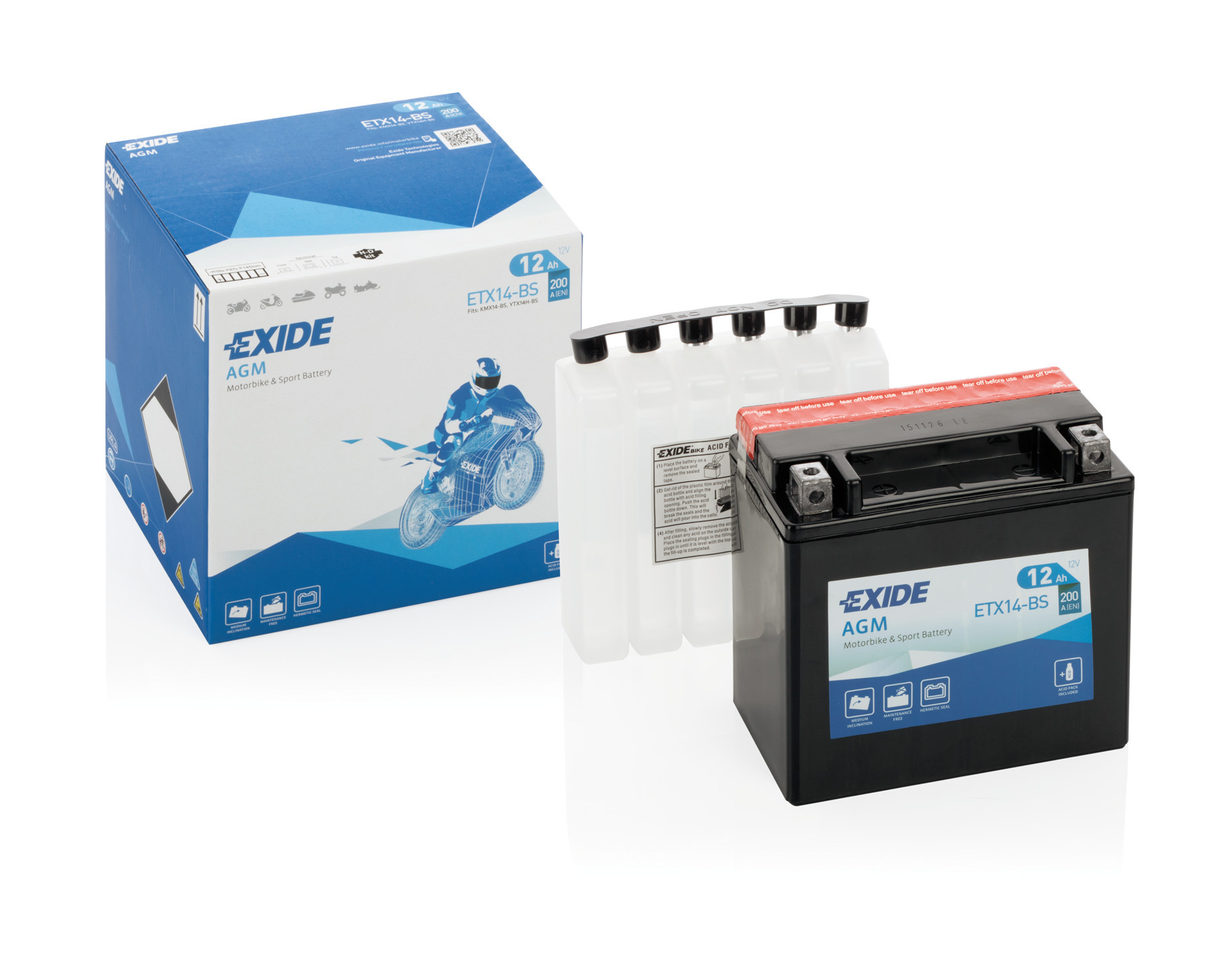 Batteria 12V - Exide Bike AGM - 12 Ah - 200 A - immagine 5