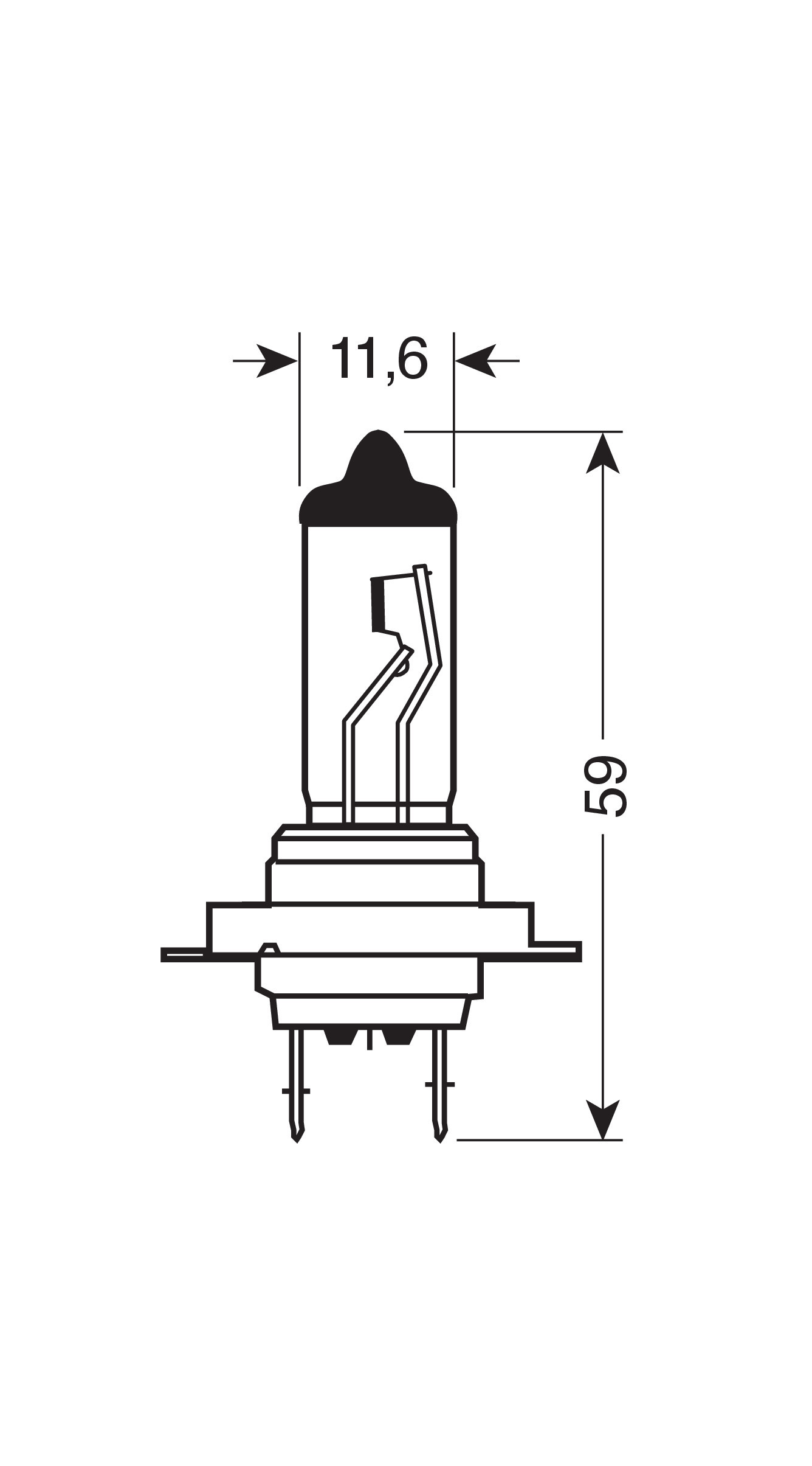 12V Lampada alogena - (H7) - 100W - PX26d - 1 pz - Scatola - immagine 2