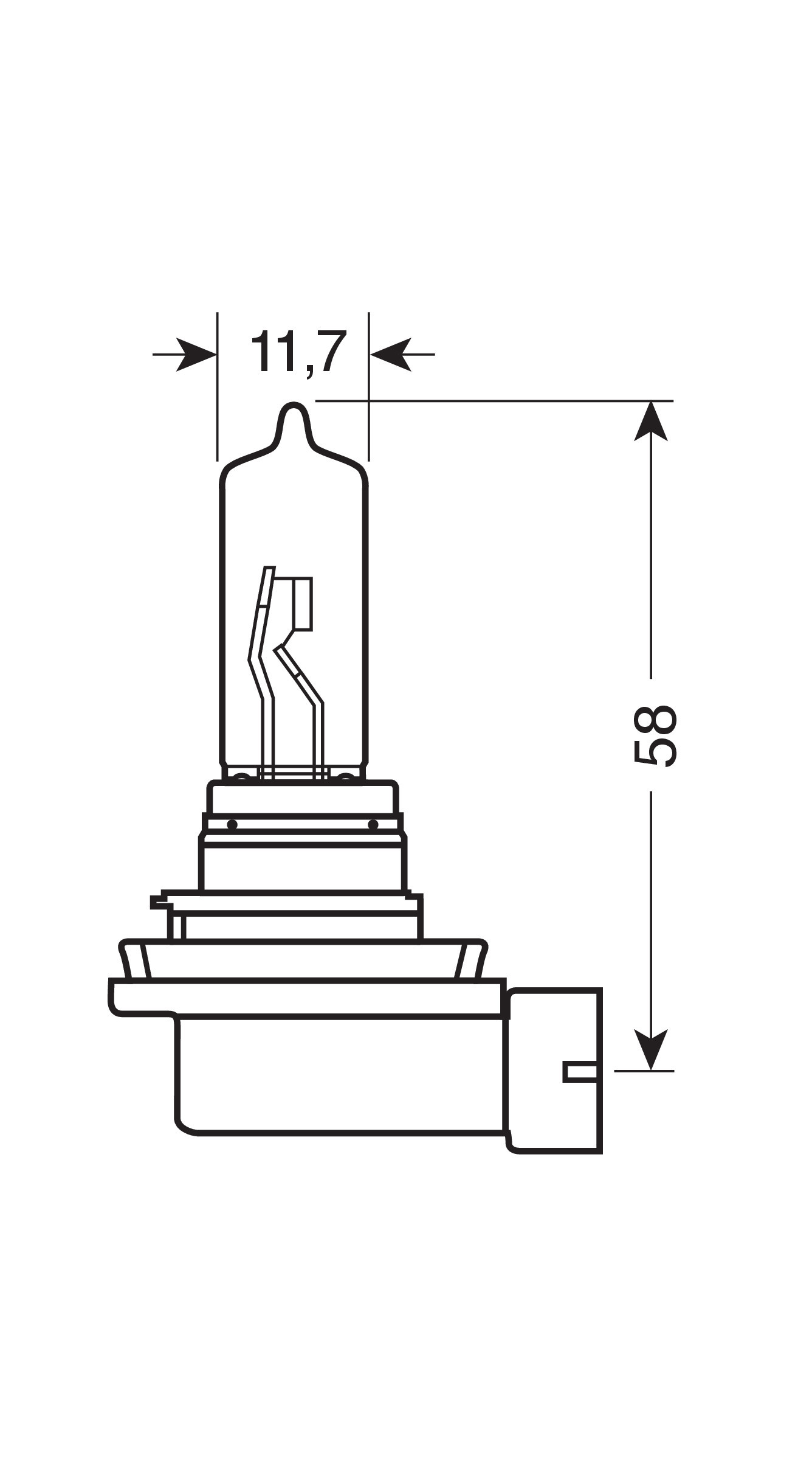 12V Lampada alogena Blu-Xe - H9 - 65W - PGJ19-5 - 2 pz - Scatola - immagine 2
