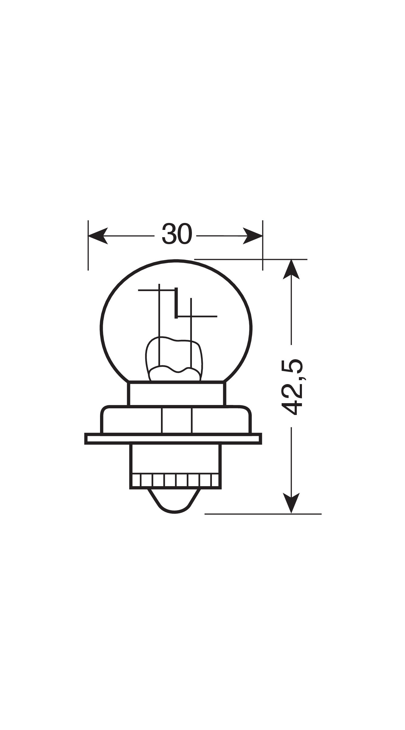 12V Lampada asimmetrica - S3 asymmetric - 30W - P26s - 1 pz - Scatola - immagine 2