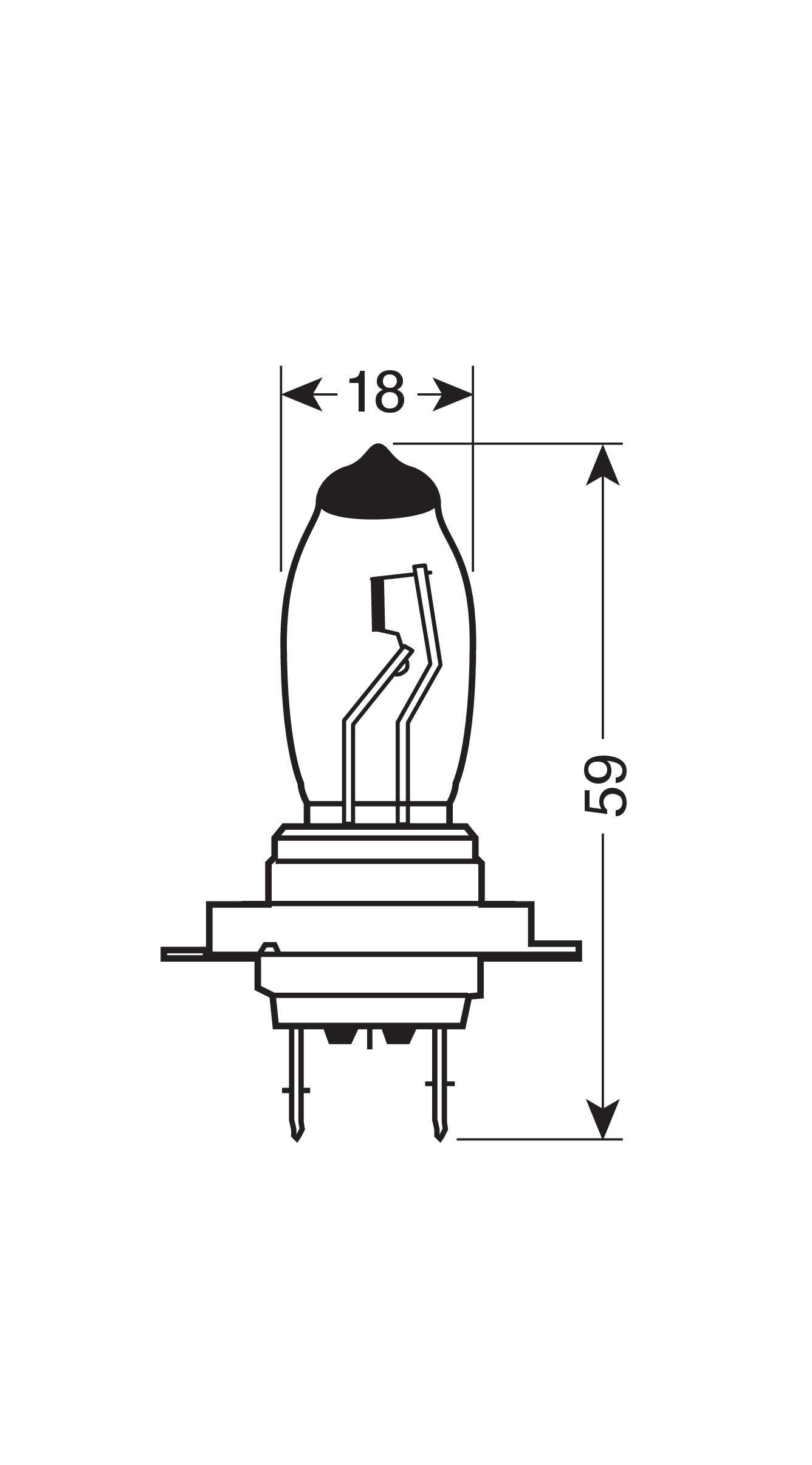 12V Lampada alogena Xenium Race - H7 - 55W - PX26d - 2 pz - Scatola - immagine 2