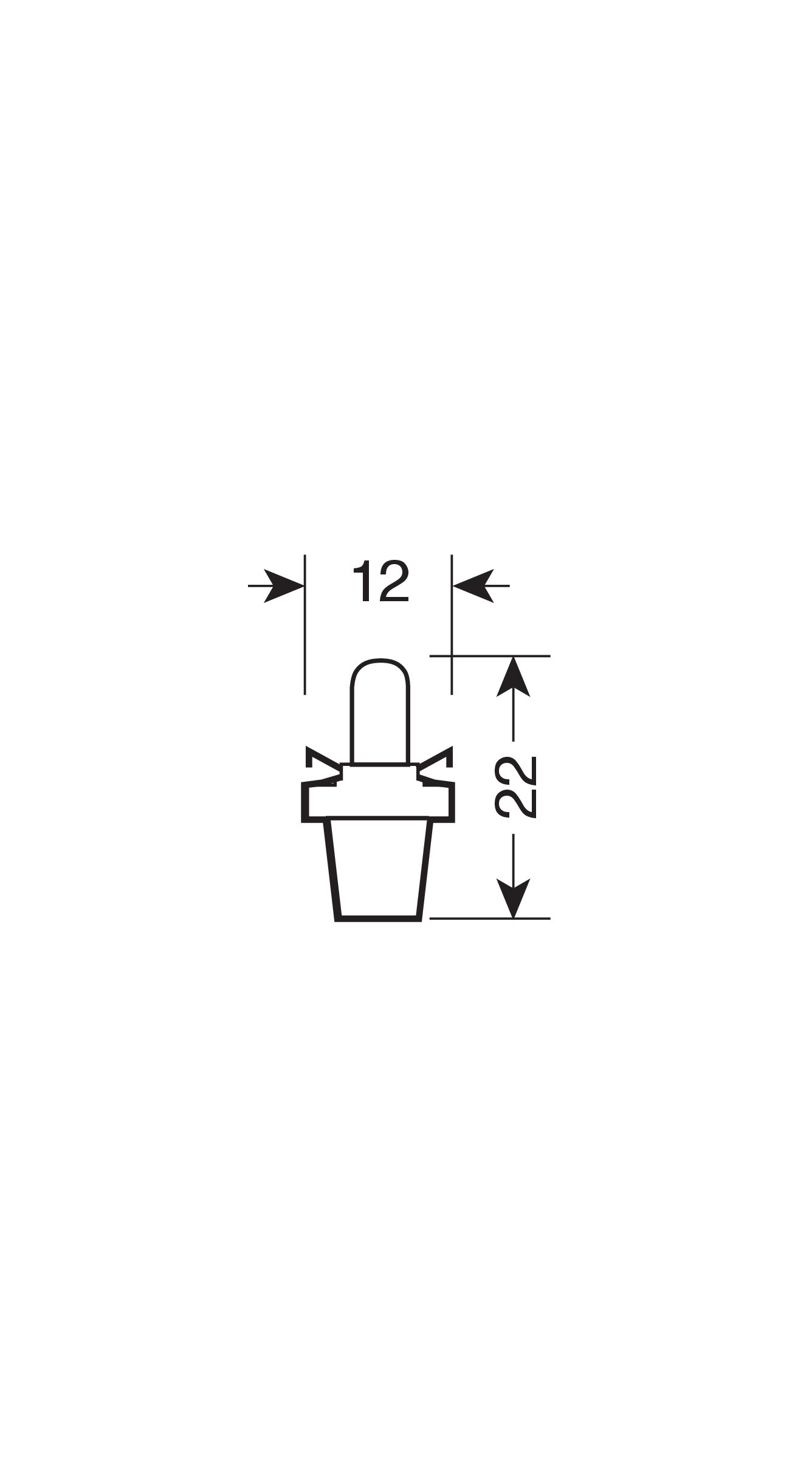 12V Lampada cruscotto 1 Led - B8,5d - 2 pz - Scatola - Rosso - immagine 3
