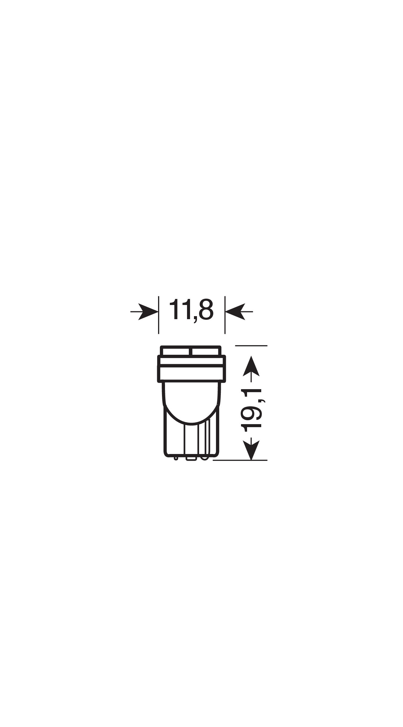 24/28V Hyper-Led 6 - 2 SMD x 3 chips - (T10) - W2,1x9,5d - 20 pz - Scatola - Bianco - Doppia polarità - immagine 2