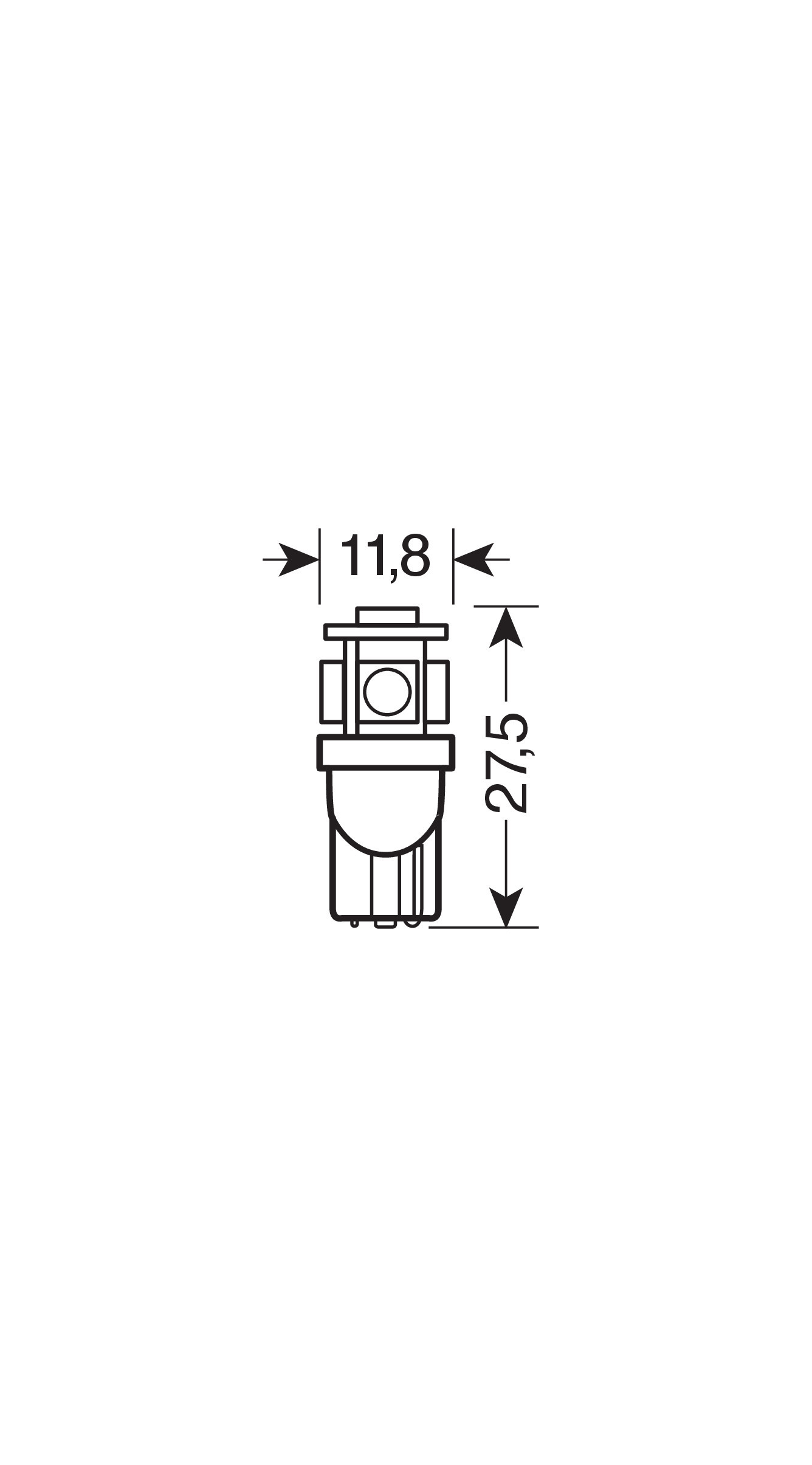 24/28V Hyper-Led 15 - 5 SMD x 3 chips - (T10) - W2,1x9,5d - 2 pz - Scatola - Bianco - Doppia polarità - immagine 2