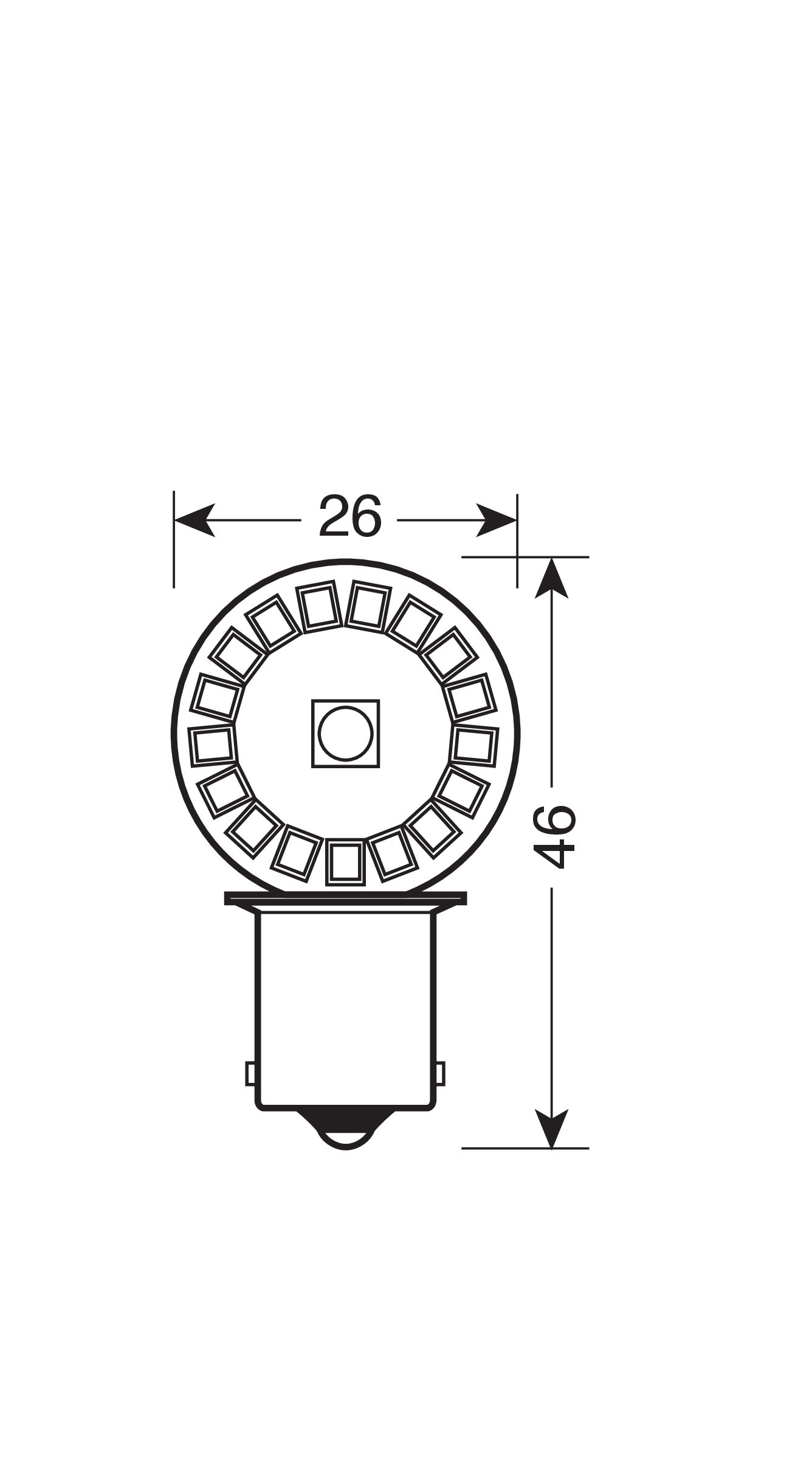 24/28V Led Series - 34 SMD x 3 chips - (P21W) - BA15s - 2 pz - Scatola - Bianco - immagine 5