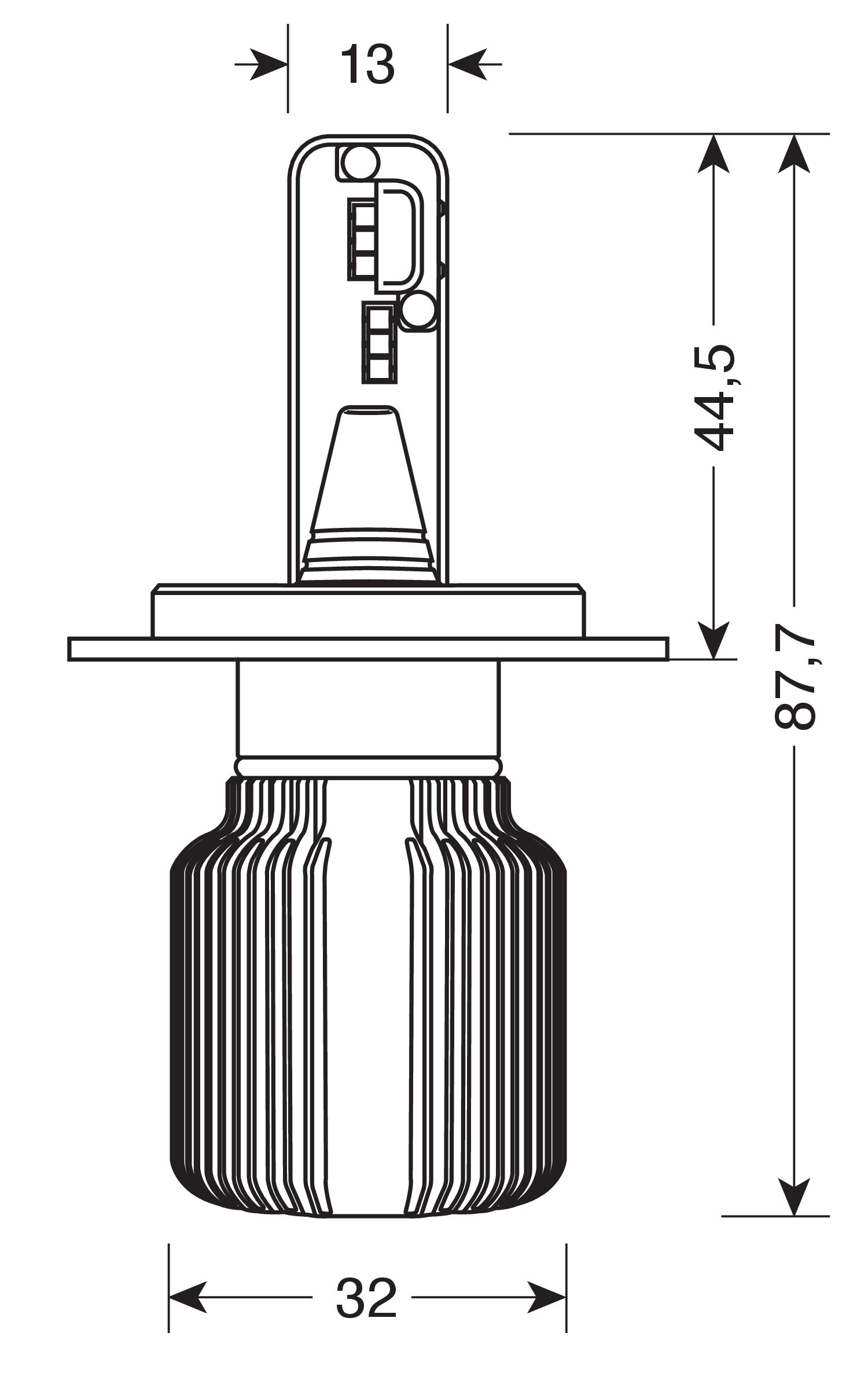 9/32V Halo Led Serie 3 Blade - (H4) - 20W - P43t - 2 pz - Scatola - immagine 5