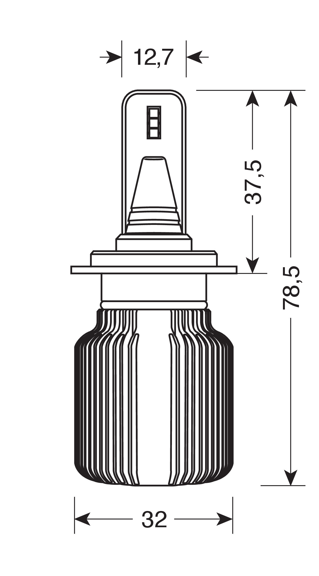 9/32V Halo Led Serie 3 Blade - (H7) - 20W - PX26d - 2 pz - Scatola - immagine 4