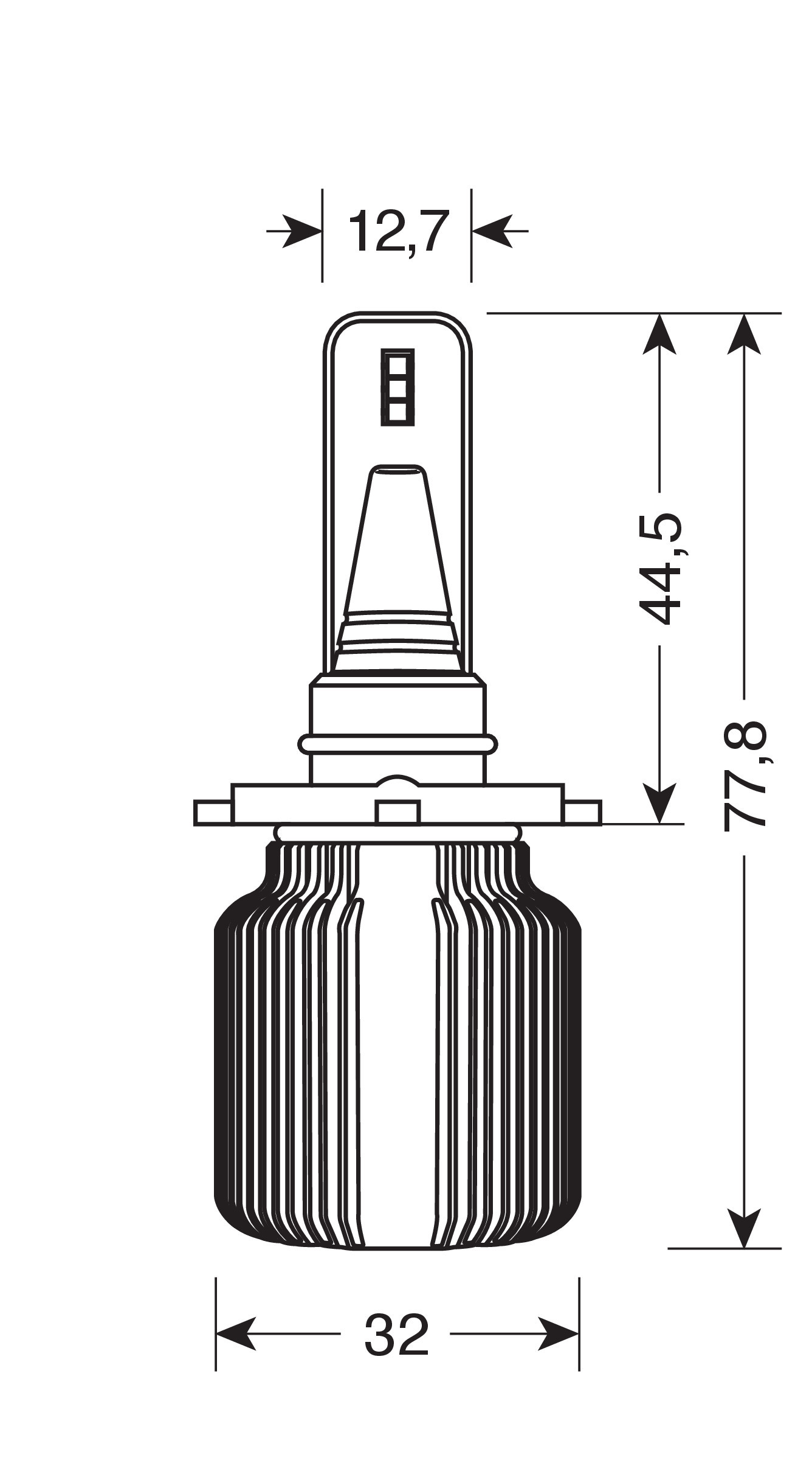 9/32V Halo Led Serie 3 Blade - (H10-HB3 9005) - 20W - P20d - 2 pz - Scatola - immagine 3