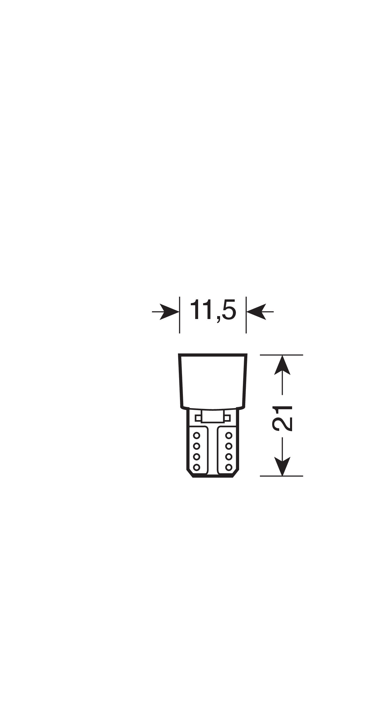 24/30V Led series - 6 Led SMD - (T10) - W2,1x9,5d - 2 pz - Busta - Verde - Doppia polarità - Resistenza incorporata - immagine 2