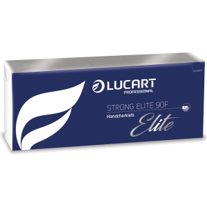 Fazzoletti di carta Lucart Professional Strong Elite 90F - 4 veli, 9 fazzoletti - Conf. 10 pacchetti