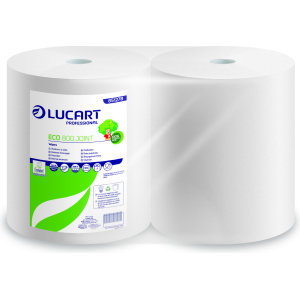 Carta Lucart Professional Eco 800 Joint - 2 veli, 25x37 cm, 800 strappi, per alimenti - Conf. 2 rotoli
