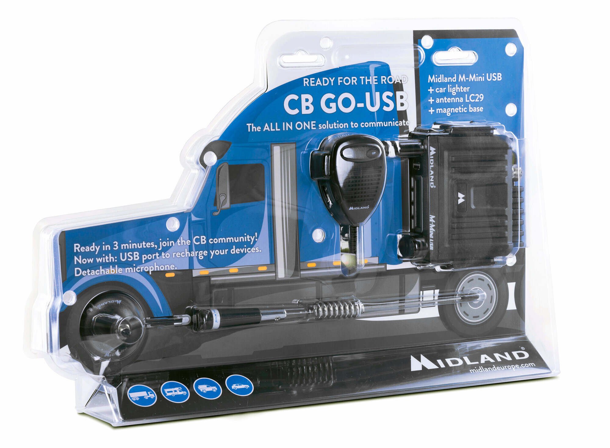 Go USB, kit CB M-Mini USB con antenna - immagine 7