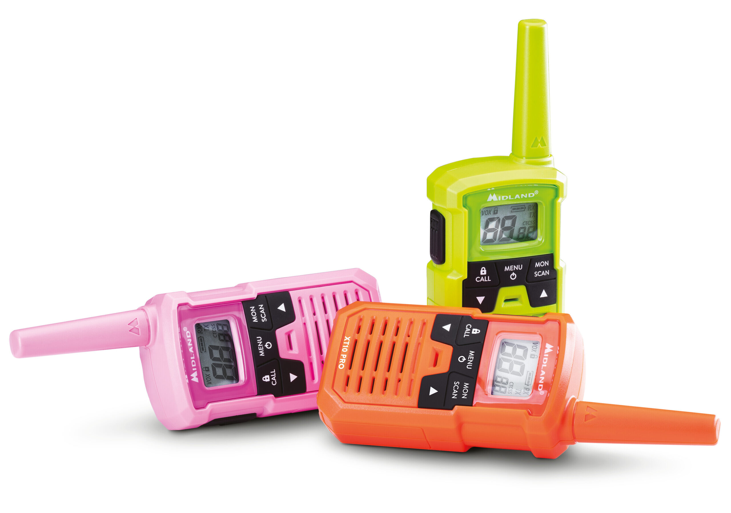 XT10 PRO Multicolor, set 3 walkie talkie - immagine 2