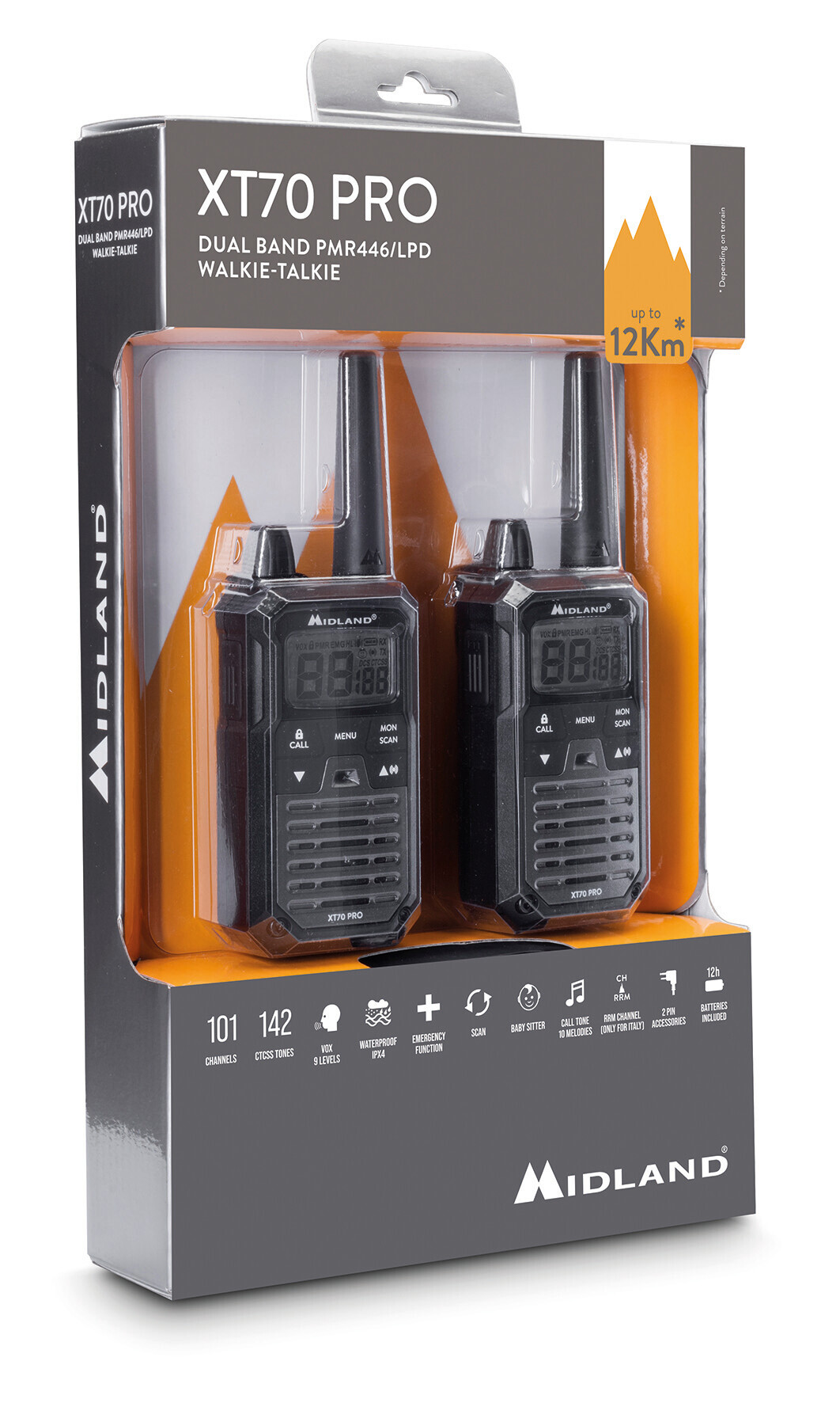XT70 PRO, set 2 walkie talkie - immagine 9