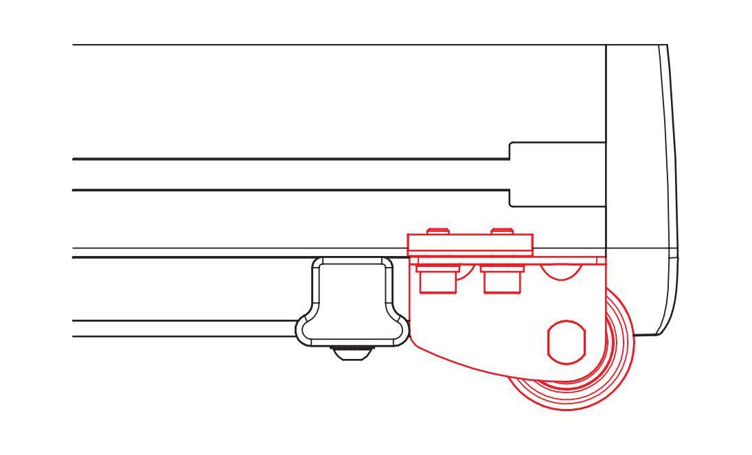 Rullo posteriore per ceste Kargo Rack System - R135 - 135 cm - immagine 4