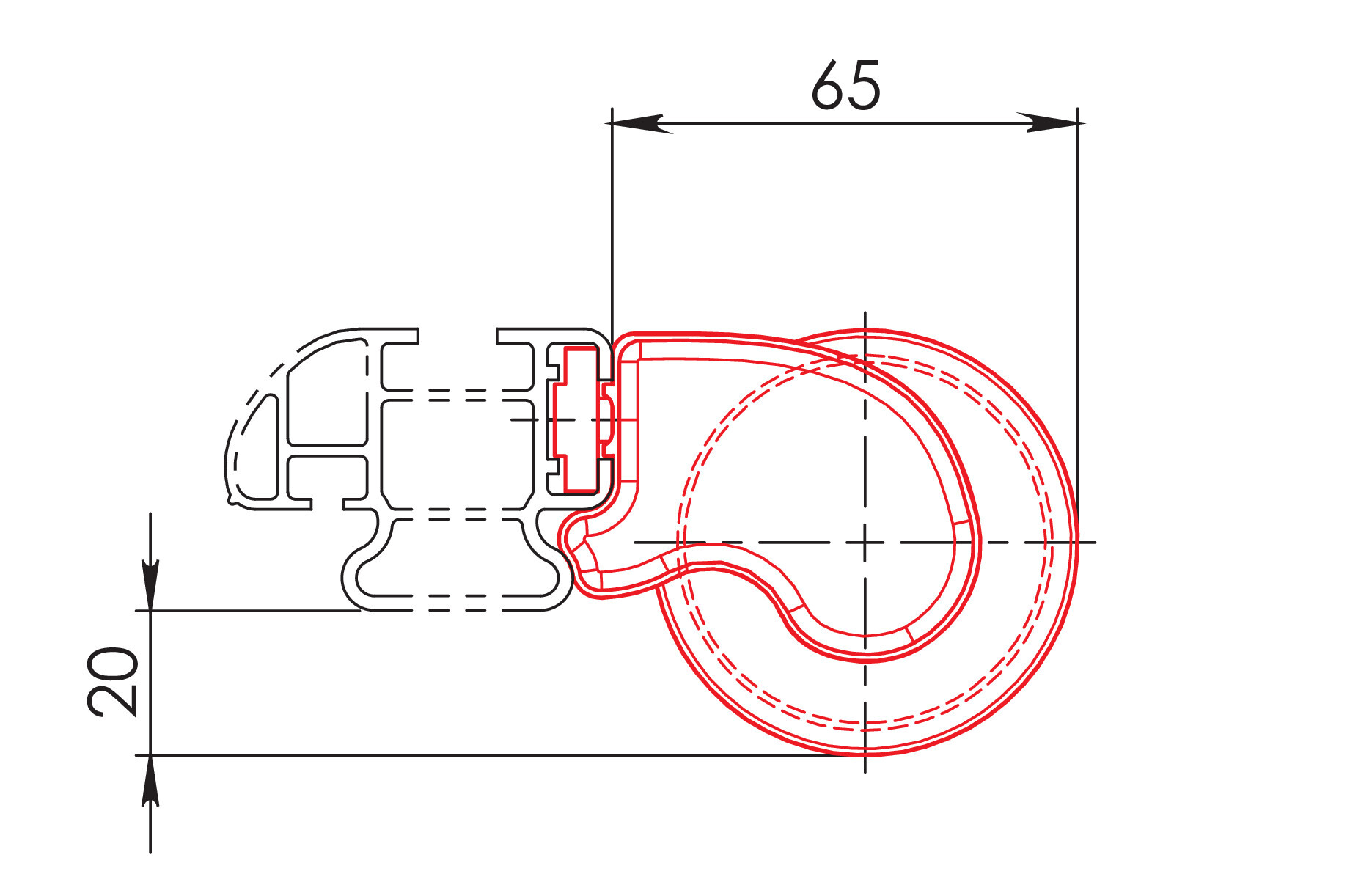 KP-0, rullo posteriore - 64 cm - immagine 5