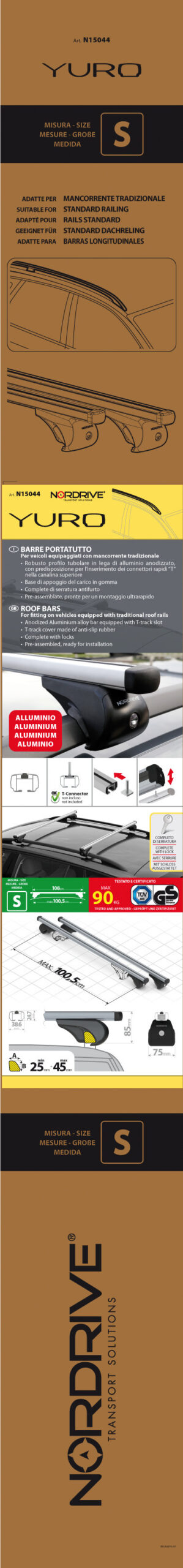 Helio Rail, set completo barre portatutto in alluminio - S - Evos RA - immagine 9