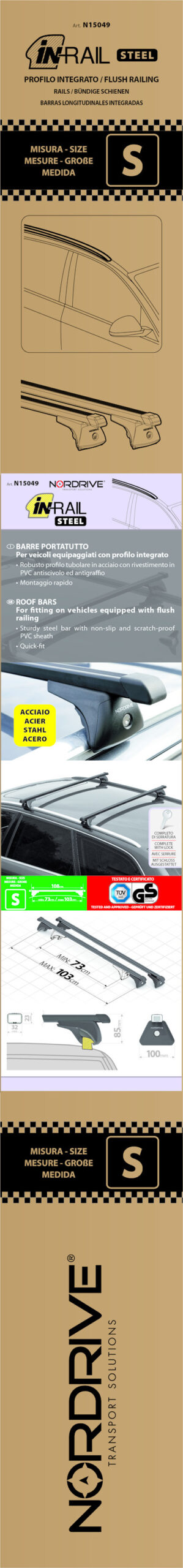 Quadra In-Rail, set completo barre portatutto in acciaio - S - Evos IS - immagine 8