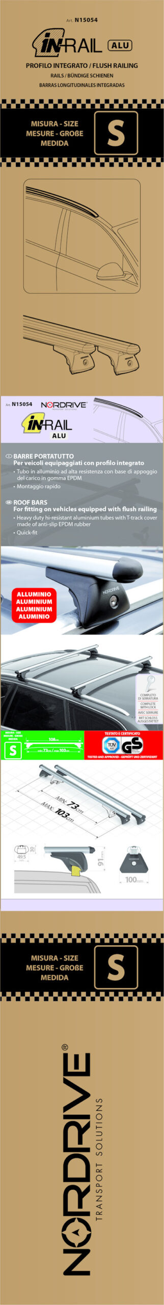 Alumia In-Rail, set completo barre portatutto in alluminio - S - Evos IA - immagine 9