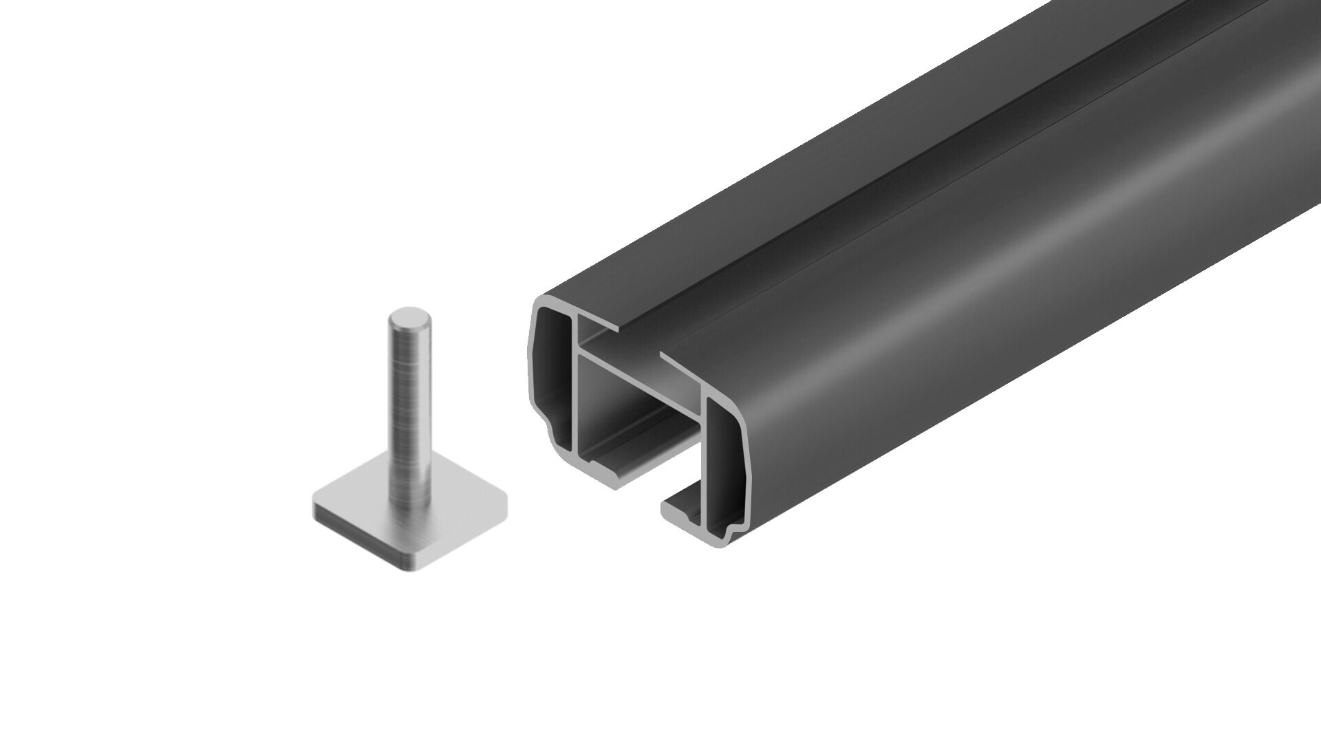 Helio Black In-Rail, set completo barre portatutto in alluminio - M - Evos IA - immagine 3