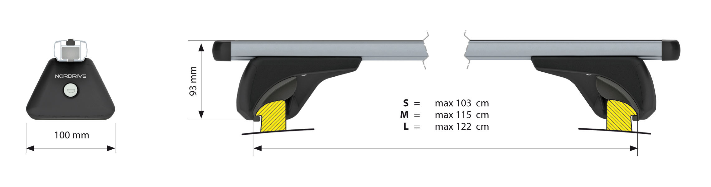 Helio In-Rail, set completo barre portatutto in alluminio - M - Evos IA - immagine 4