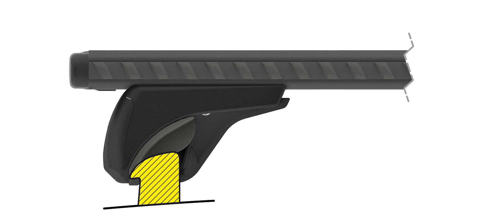 Silenzio Black In-Rail, set completo barre portatutto in alluminio - L - Evos IA - immagine 4