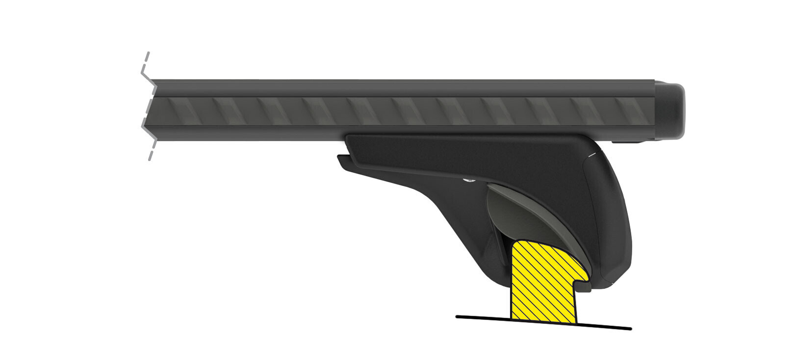 Silenzio Black In-Rail, set completo barre portatutto in alluminio - L - Evos IA - immagine 6