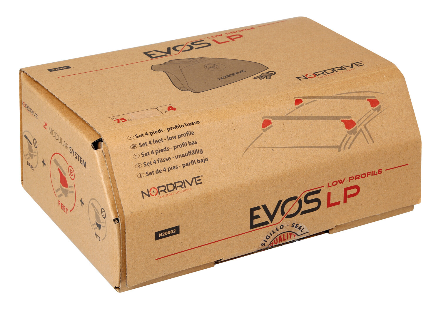 Evos LP (low profile), kit 4 piedi con profilo basso - immagine 4