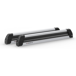 Nordic-King EVO aluminium NK-60, portasci per barre da tetto - Argento