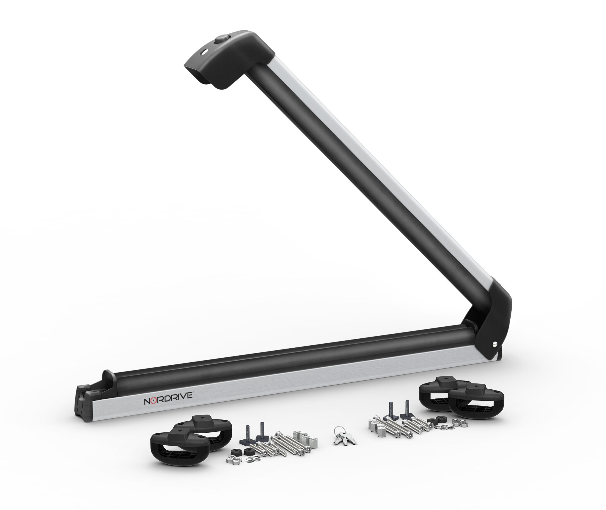 Nordic-King EVO aluminium NK-60, portasci per barre da tetto - Argento - immagine 2
